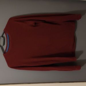 Burnt red long sleeve knit top xl